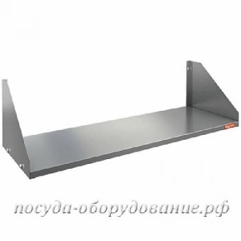 Полка нержавеющая настенная сплошная НПС-12/3  1200х300х300 мм