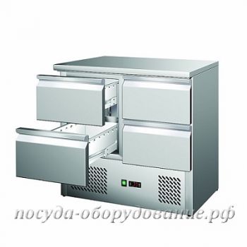 Холодильный рабочий стол GASTRORAG S901 SEC 4D -2...+8 260л 900x700x850мм