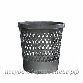 Корзина для мусора пластмассовая круглая мраморный (М-П) (М2495)