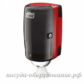 Мини диспенсер для полотенец ЦВ Tork Performance M1 черно-красный