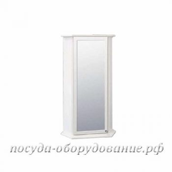 Шкаф "Вена" (DORATIZ) угловой с зеркалом, шкафчик белый, 300х300х800