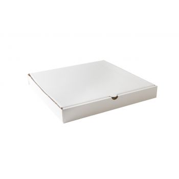 Коробка для пиццы 300х300х40 мм картон белый (в упаковке 50 шт.) [128967]