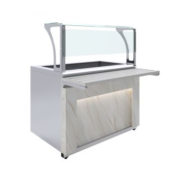 Прилавок холодильный Luxstahl ПХВ (С)-1200 с ванной охлаждаемой Premium